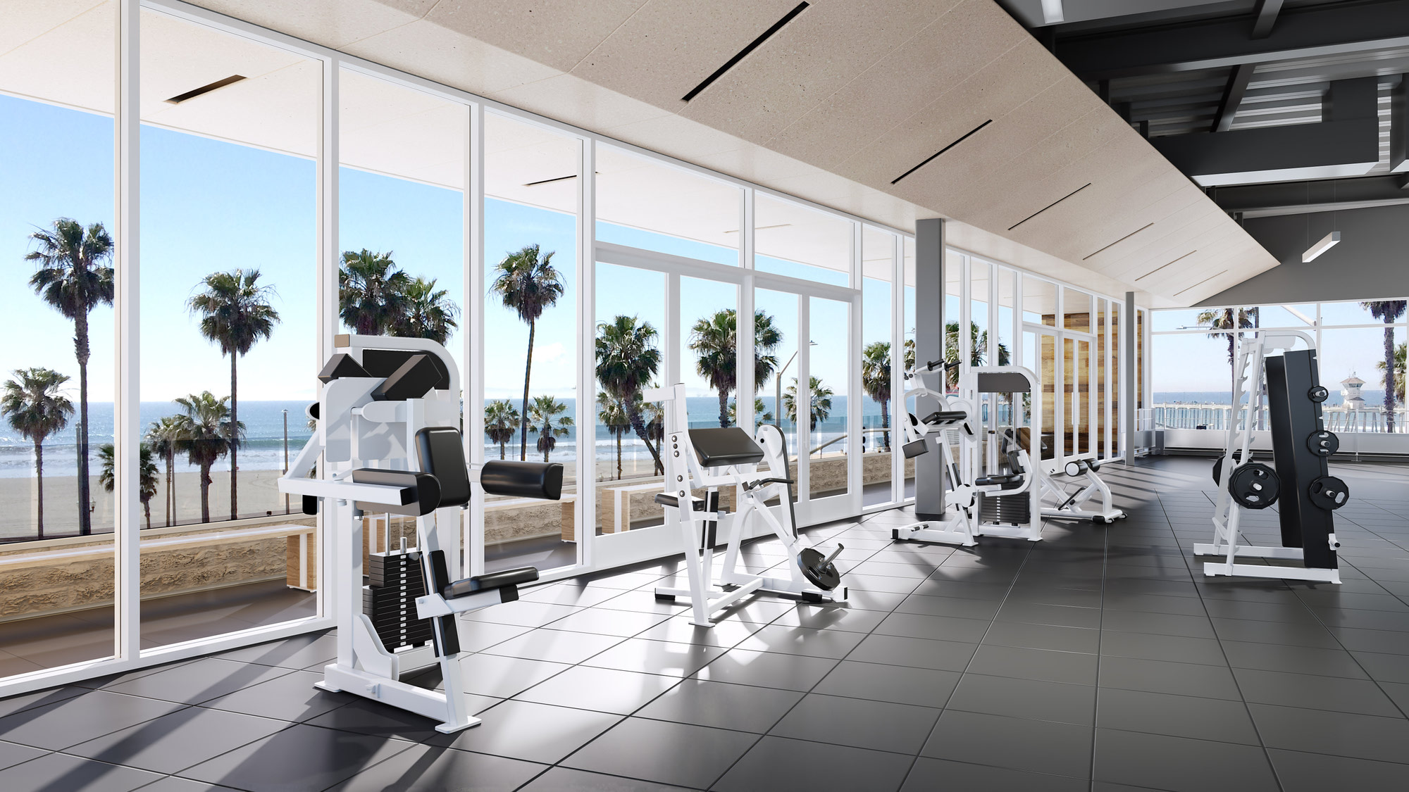 Huntington Beach Equinox Gym Renders